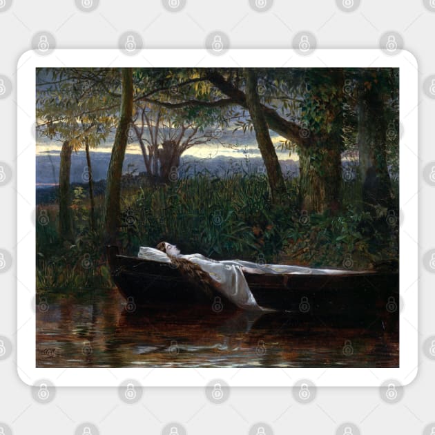 The Lady of Shalott - Walter Crane Sticker by forgottenbeauty